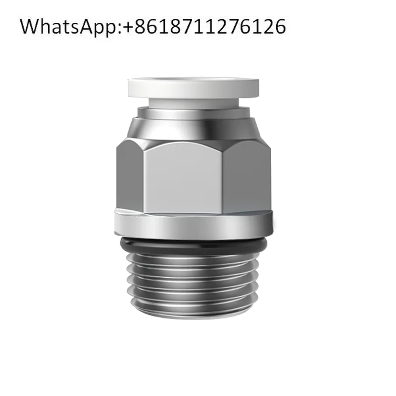 

Black G thread with sealing ring tracheal connector PC8-02 quick plug thread through 1/2/3/4 tap 6/8/10/mm