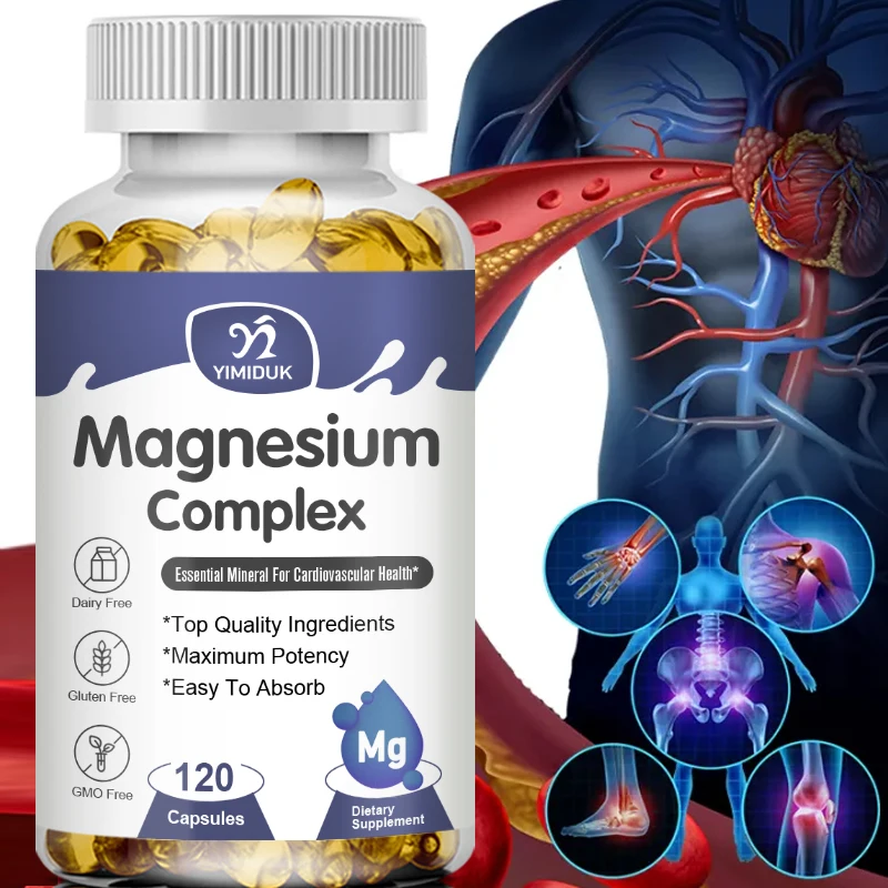 

Магниевые комплексные капсулы — добавка для здоровья костей, мышц и сердца, поддержка сна, расслабление мышц, снятие стресса и тревоги