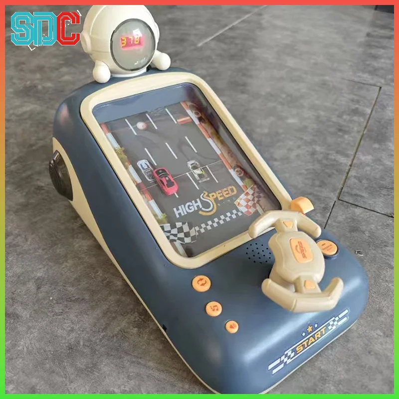 Kids Racing Car Adventure Game With Timer Steering Wheel Driving Toy Parent Child Interactive Toy Birthday Gift for Boy and Girl