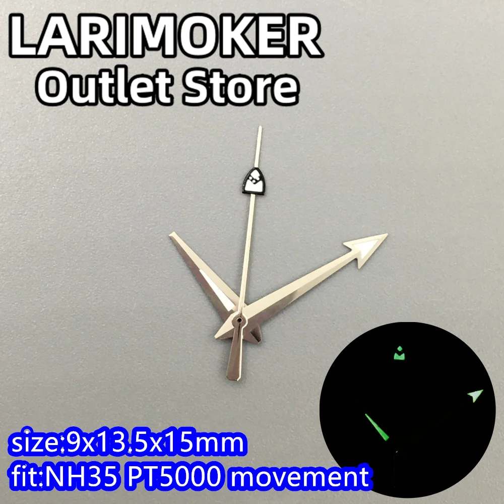 

LARIMOKER Silver Blue Watch Hands Green Luminous Suitable for NH35 NH36 NH38 NH70 NH72 ETA 2824 2836 PT5000 Movements Watch Part