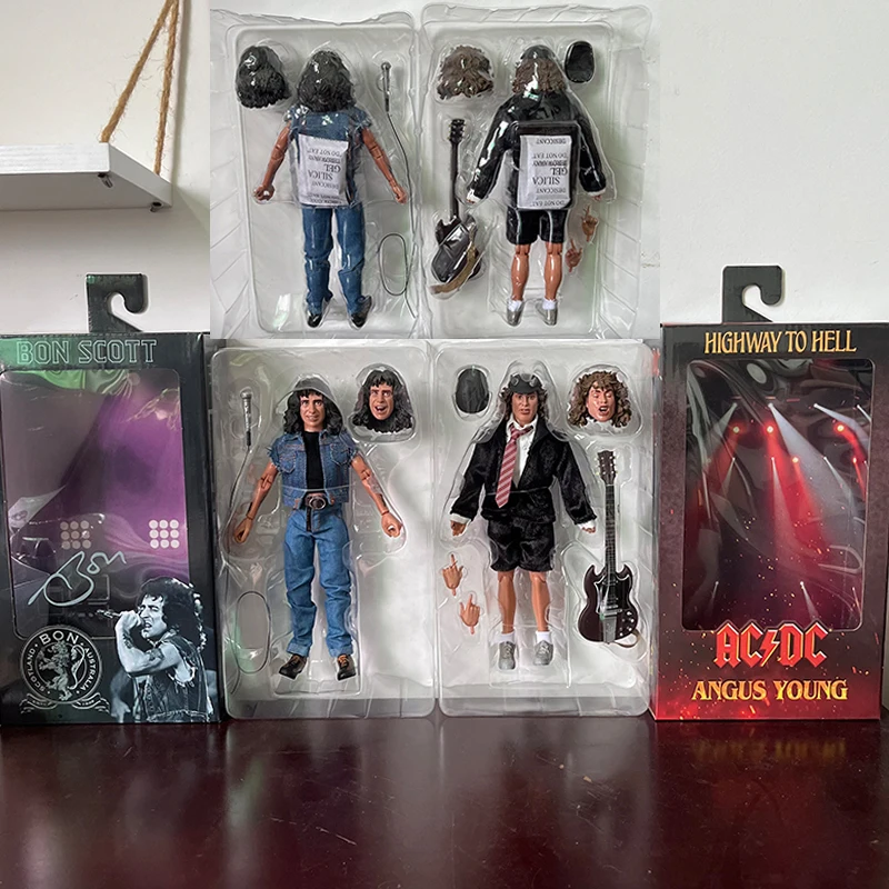 Highway To Hell Angus Young Bon Scott Action Figure Model Toys Collection Joint Movable Christmas Gift Toys For kids