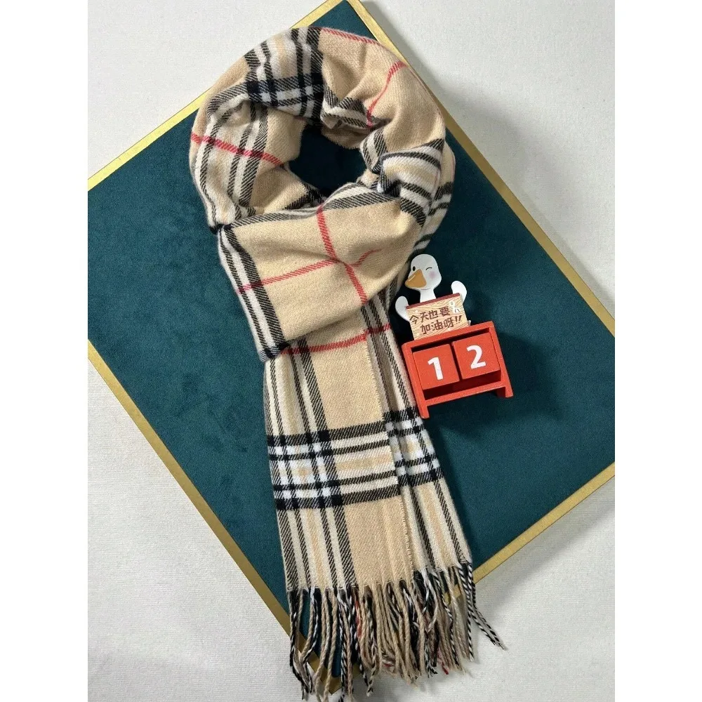 Cashmere Warm Scarf for Women Design Winter Men Shawl Wrap 2025 Plaid Female image 3