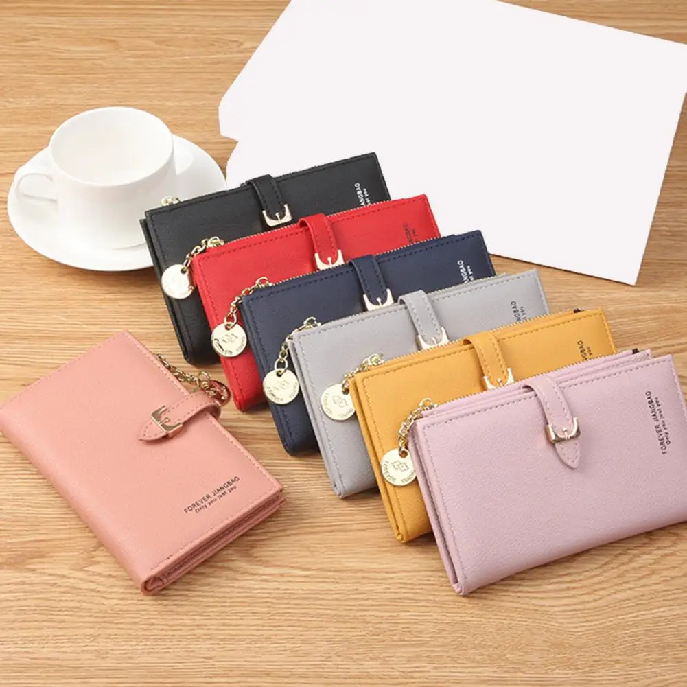 Women Wallet Luxury Faux Leather Zipper Bi-fold Multi-slots Card Holder Long Slim Coin Purse Money Case Bag Girls Gift 여성용 지갑