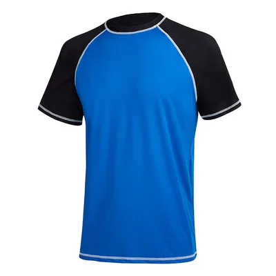 Summer Men Large Size UPF 50+ T-Shirts Beach Sports Surf Shirt Short Sleeve Quick Dry Breathable Sportswear Outdoor Swimming Top