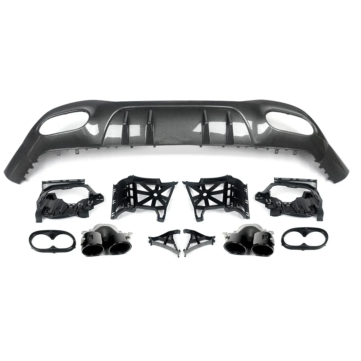 FOR  CARBON LOOK  DIFFUSER TAILPIPES