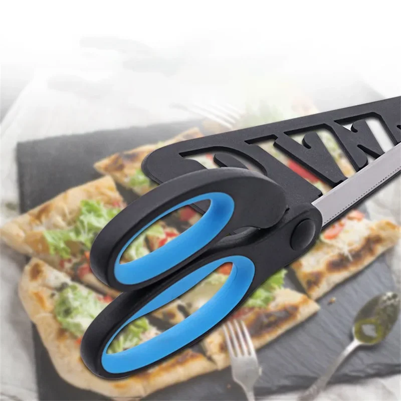 Pizza Schere Messer Pizza Schneiden Werkzeug Edelstahl Pizza Cutter Slicer Backen Werkzeug Multifunktional Mit Abnehmbarem Spachtel – Detail 12