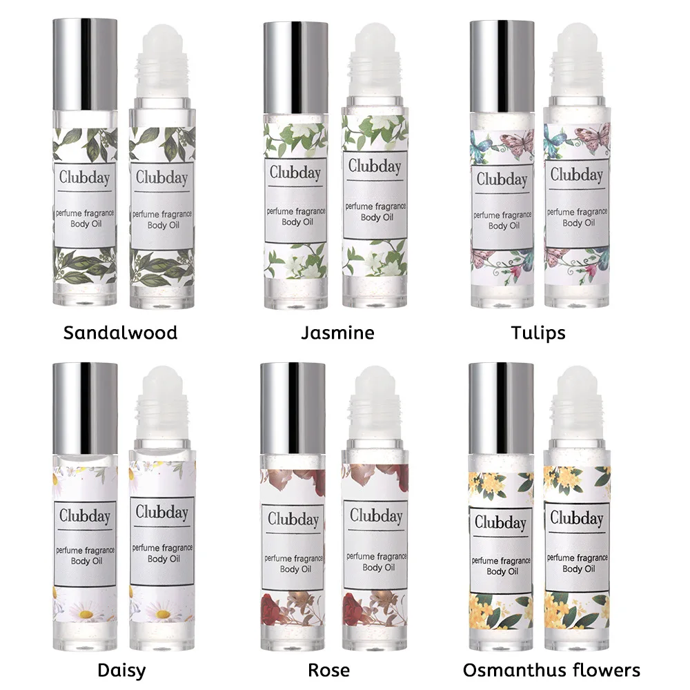 Portable Roll‑on Perfume Oil, Long‑last Fragrance Shimmer Body Highlight Essential Oil Daily Body Scent Makeup Cosmetics