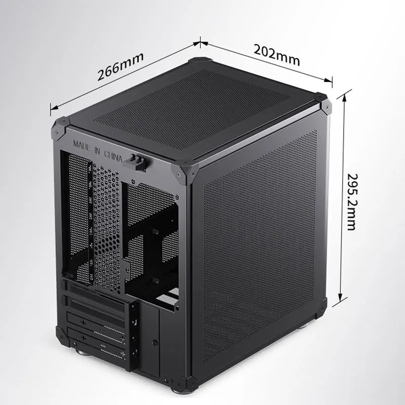 Jonsbo C6/C6-ITX Draagbare Desktop Mini Mesh Case Ondersteunt Toren Koeler ≤ 170Mm Atx Psu Itx/MINI-DTX Moederbord Wordt Geleverd Met Handvat