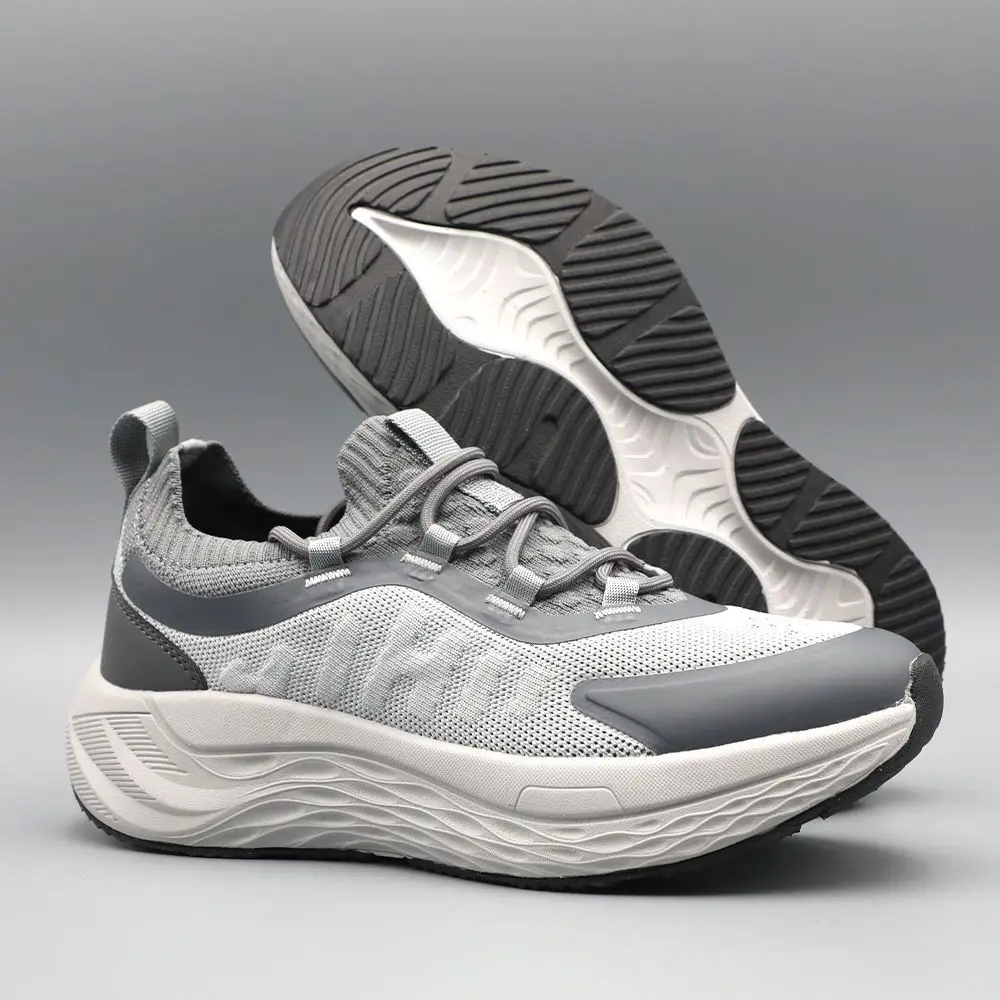 

Новая мужская обувь для спорта и отдыха с дышащей и легкой сеткой, амортизирующими и увеличивающими рост кроссовками.