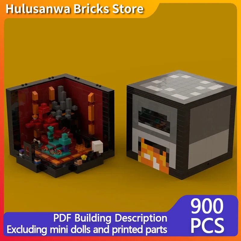 Popular Game Model MOC Building Bricks World Free Building Hell Portal Modular Technolog Gift Holiday Assemble Children Toy Suit