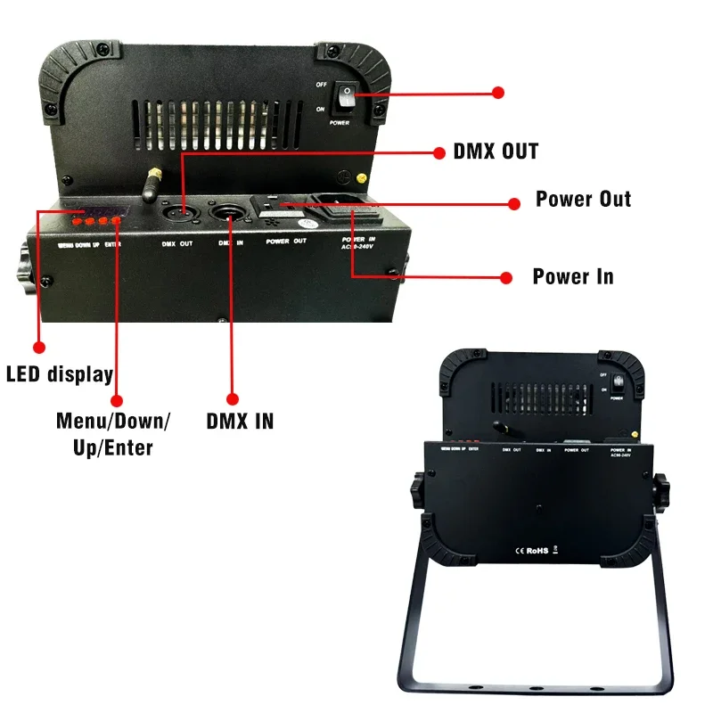 Envío Gratis RGBWA UV 6 en 1 LED Par luz etapa 9*18W Uplight alimentado por batería inalámbrico DMX y aplicación IR remoto par uplight