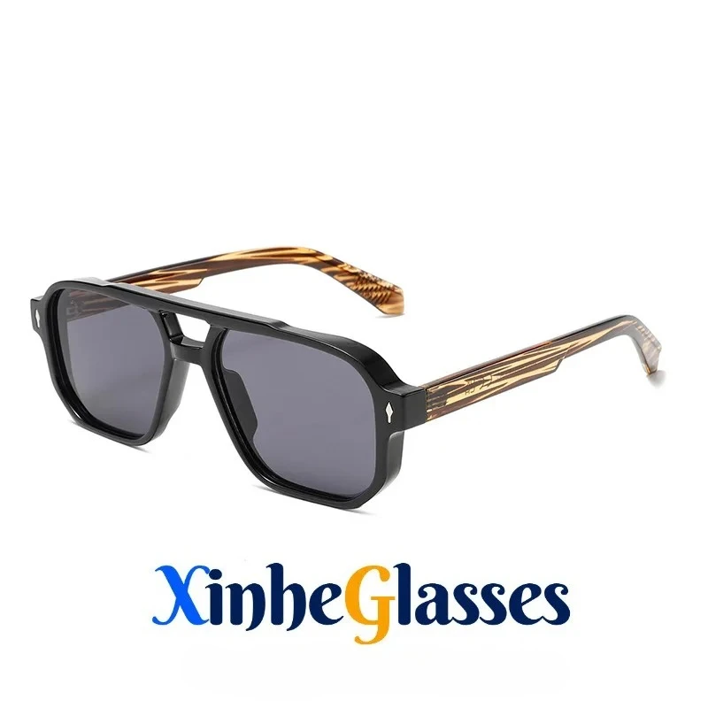

Men's and Women's Retro Fashion Sunglasses, Double Beam Pilot Sunglasses, European and American Sunglasses, Driving Goggles