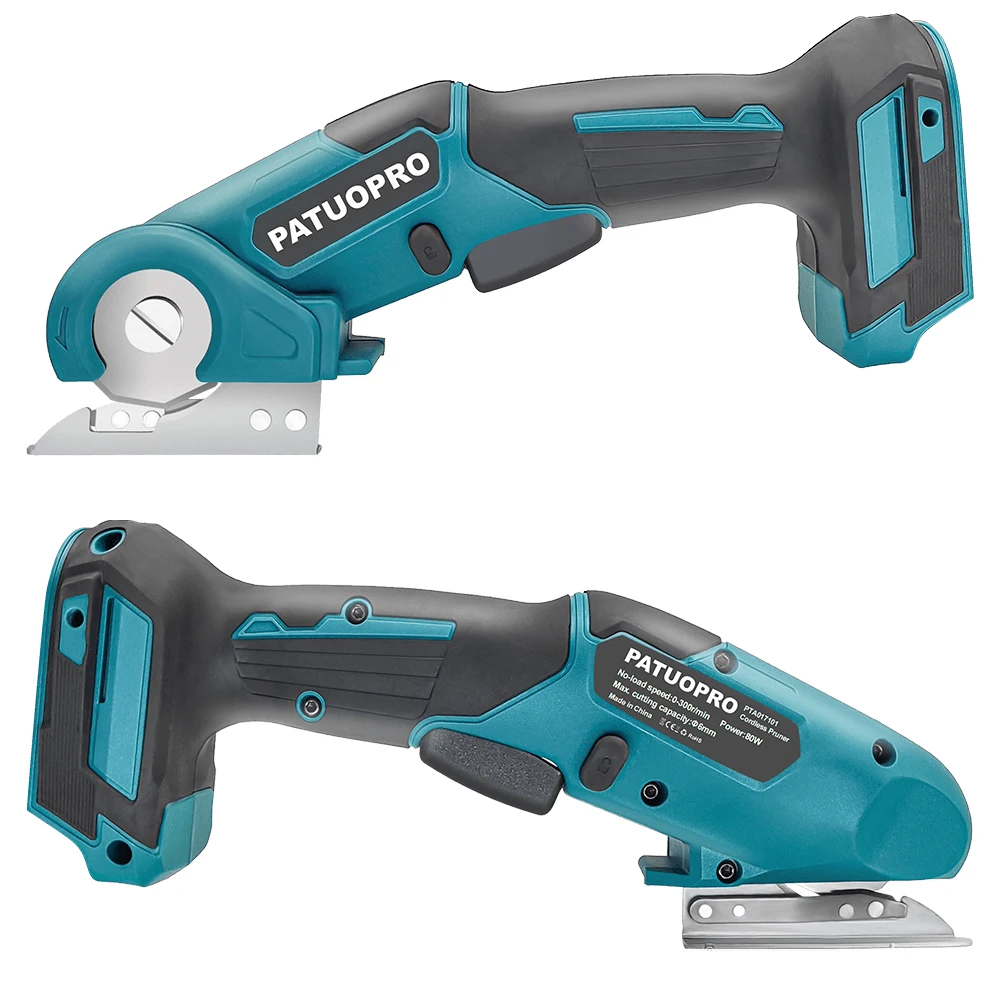 

PATUOPRO Cordless Cardboard Box Cutter Electric Scissors With Safety Lock Rotary Cutting Power Tool For Makita 18v Battery