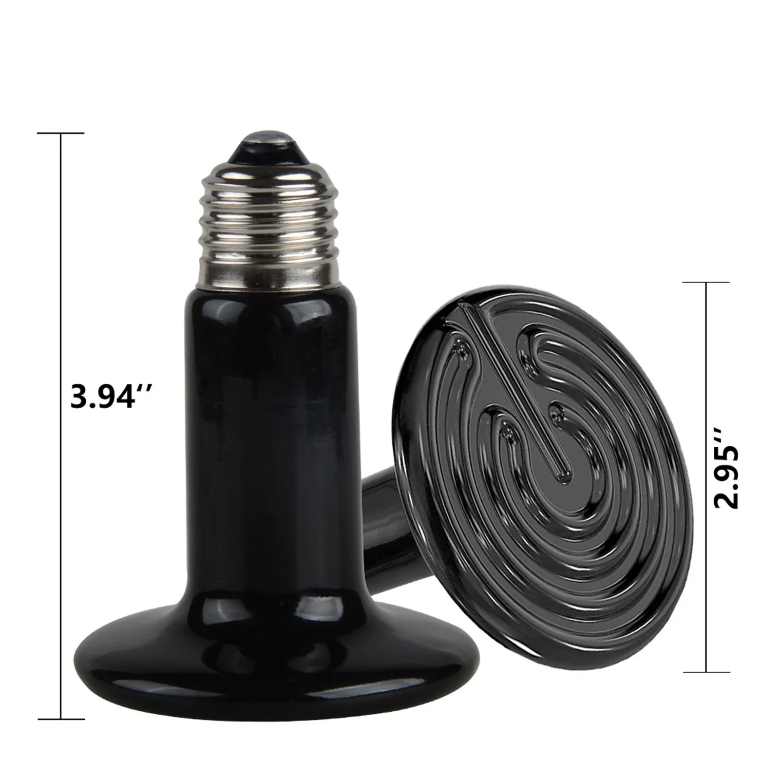 200W 220V Reptile Heat Lamp, Infrared Waterproof Ceramic Heat Lamp E27 Lampholder Ceramic Heating Lamp for Reptile Amphibian