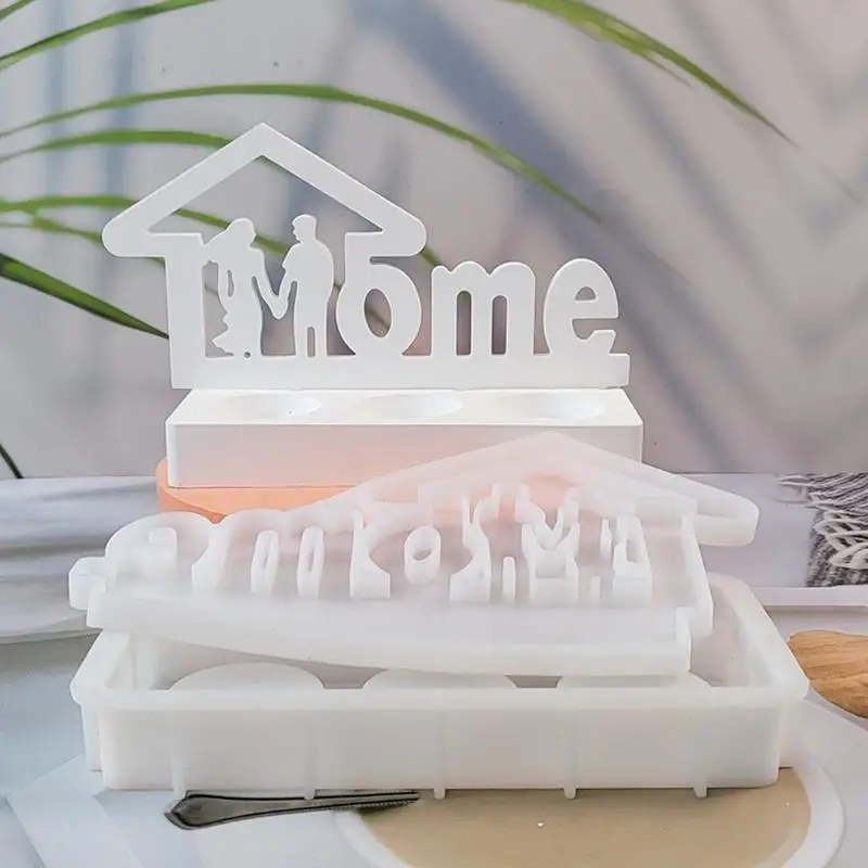 Casal Home Estátua Molde, Candy Sugar, Cupcake Topper, Molde De Cozimento, Epóxi Craft, Molde De Silicone, Moldes De Argila Para Vela