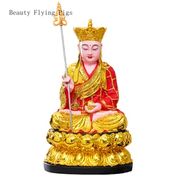 1PCS 8-inch resin floor Tibetan king Buddha statue for home worship Feng Shui ornament