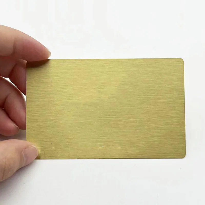 pieces-Custom.BOYA Brushed Surface Logo Print Stainless Steel and Brass Metal Blank Card Business Card card