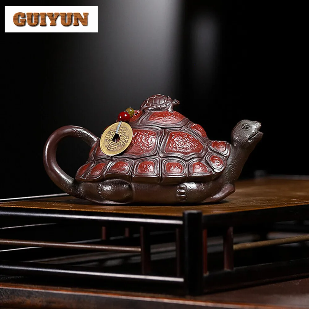 175ML Handmade Yixing Purple Clay Teapot Handmade  Extremely Rich Pot Raw Ore Purple Mud Tea Maker Kettle Zisha Teaset Drinkware