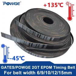 POWGE GATES GT LL-2GT E 2GT EPDM Open Synchronous Timing belt width 6/9/10/12/15/20mm Temperature -45℃ to +135℃ VORON Printer