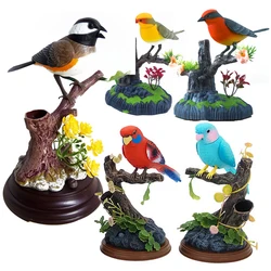 Sound Voice Control Electric Bird Pet Toy Electric Simulation Induction Bird Cage Birdcage Kids Toy Gift Garden Ornaments