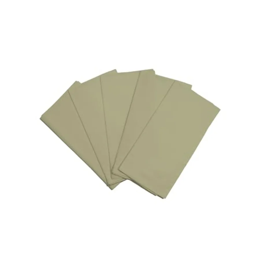 Green Flour Sack Tea Towels - 0% Organic Cotton, 5 Pack, 27