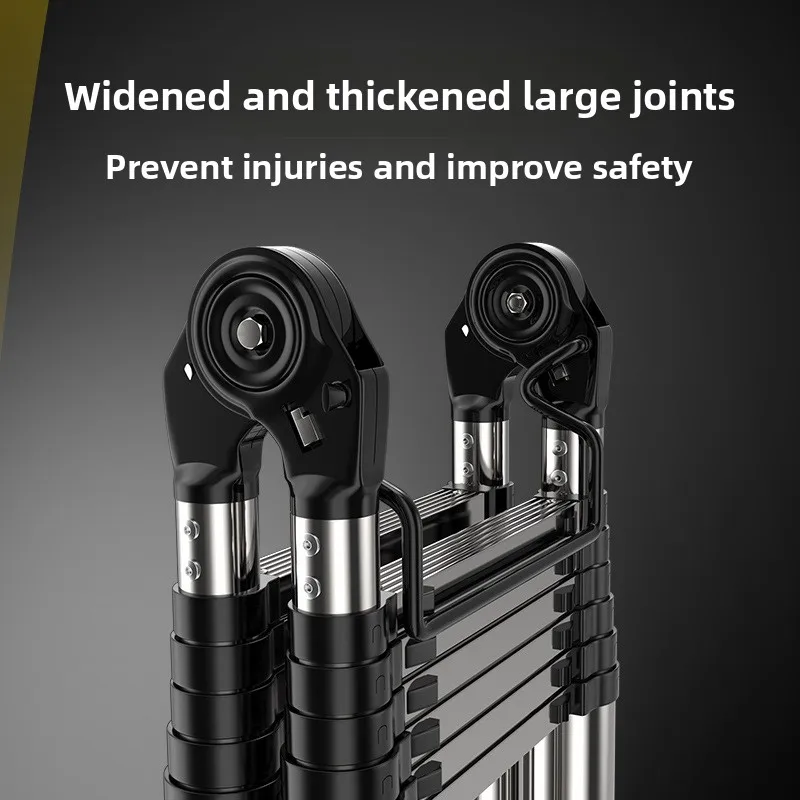 Stainless Steel Telescopic Ladder Multifunctional Herringbone Ladder Portable Folding Ladder Bamboo Ladder Lifting Ladder