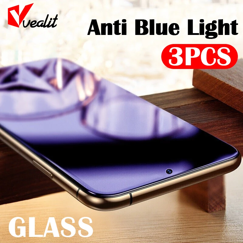 

1-3pcs Anti-blue light tempered glass for Xiaomi Redmi Note 12T 12R 11 Pro 11s 10 10s 11R K50 Gaming A2 A1 Plus Screen Protector