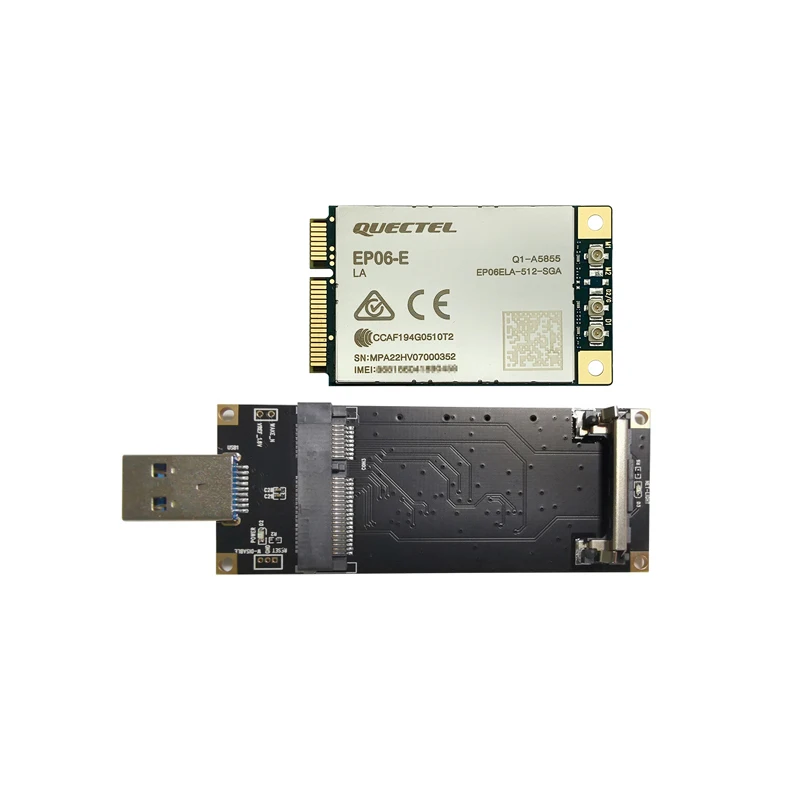 Quectel EP06-E LTE-A Cat6 Module With MINI PCIE To USB 3.0 Adapter Board For EMEA APAC Brazil GNSS Receiver MIMO Aggregation