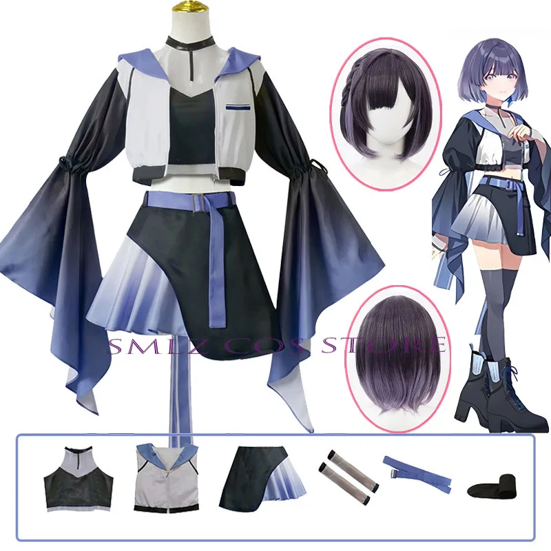 

Misuzu Hataya Cosplay Game Gakuen Idol Master Costume JK School Uniforms Wig Suit Party Role Play Outfit for Woman