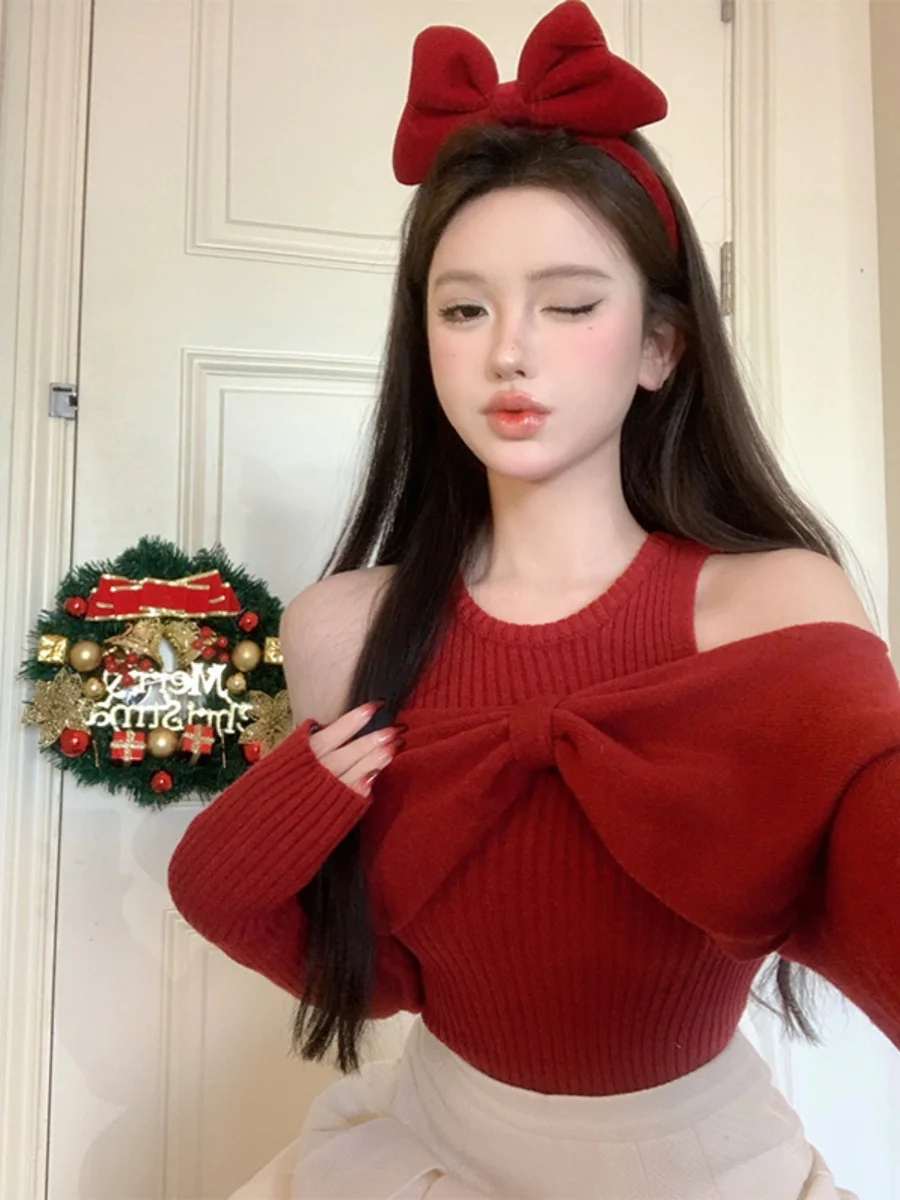 Sweaters Jumpers Pullovers Womens Women Knitted Suit Curve Clothing Woman Mock Two-Pieces BF Y2K Work Lady OL Professional Sport view 4