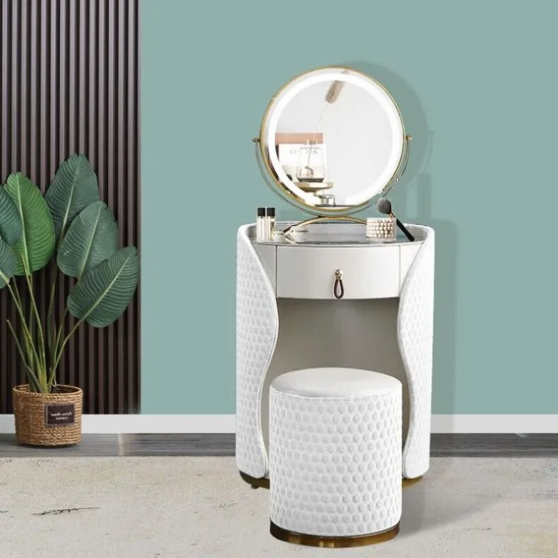 

Modern Aesthetic Vanity Table Unique European Creative Design Luxury Dressing Table Fashion Penteadeira Space Saving Furniture