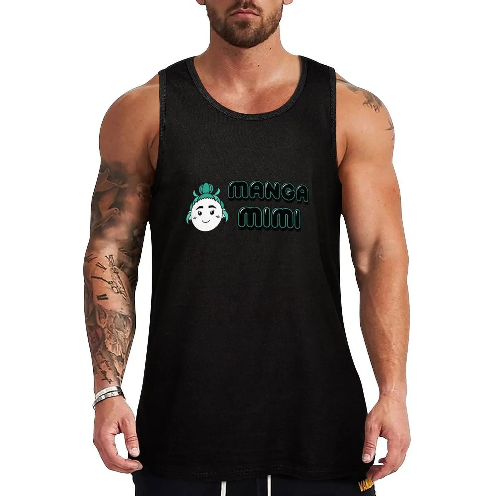 

Manga Mimi Logo Tank Top sports t-shirts for men sleeveless vest men t shirt