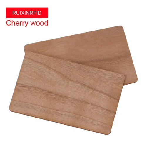 Imagen 2 del producto 100 Uds. Tarjeta de visita con etiqueta en blanco NFC 213 RFID de madera Natural resistente al agua Tarjeta de Control de acceso de alta calidad