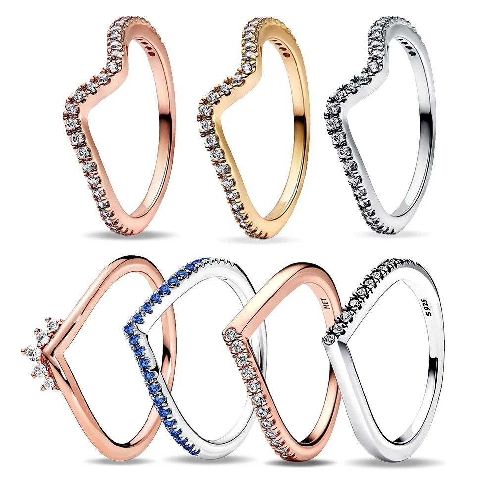 

Разноцветное складное обручальное кольцо 925 пробы с полированным серебряным цирконием, простое индивидуальное обручальное кольцо для женщин