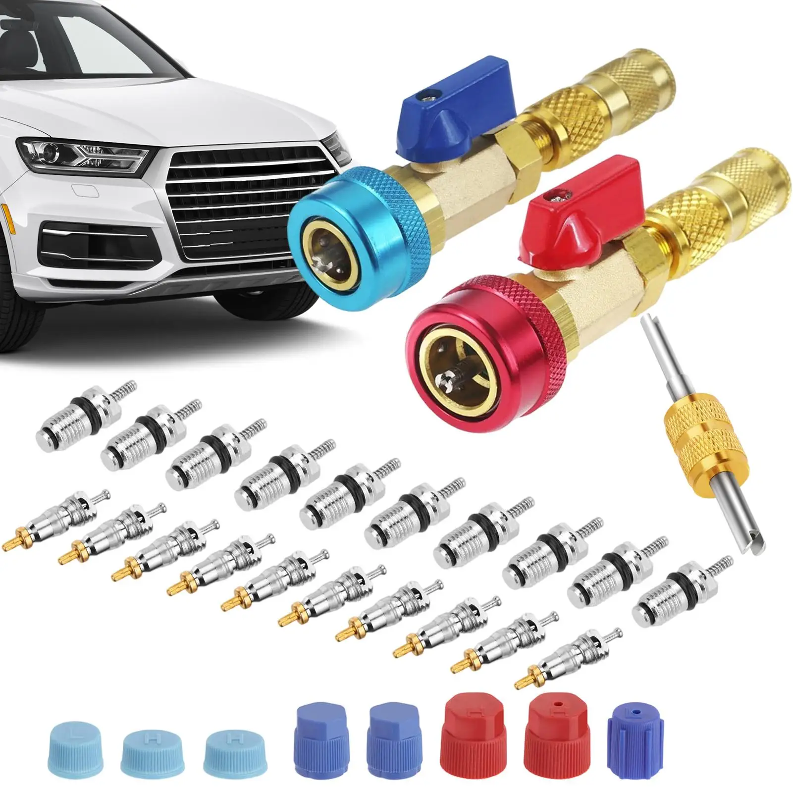 

Hvac Core Removal Tool Valve Core Quick Remover Installer Tool Kit Quick Remover Kit Ergonomic Accessories Repair System for Car
