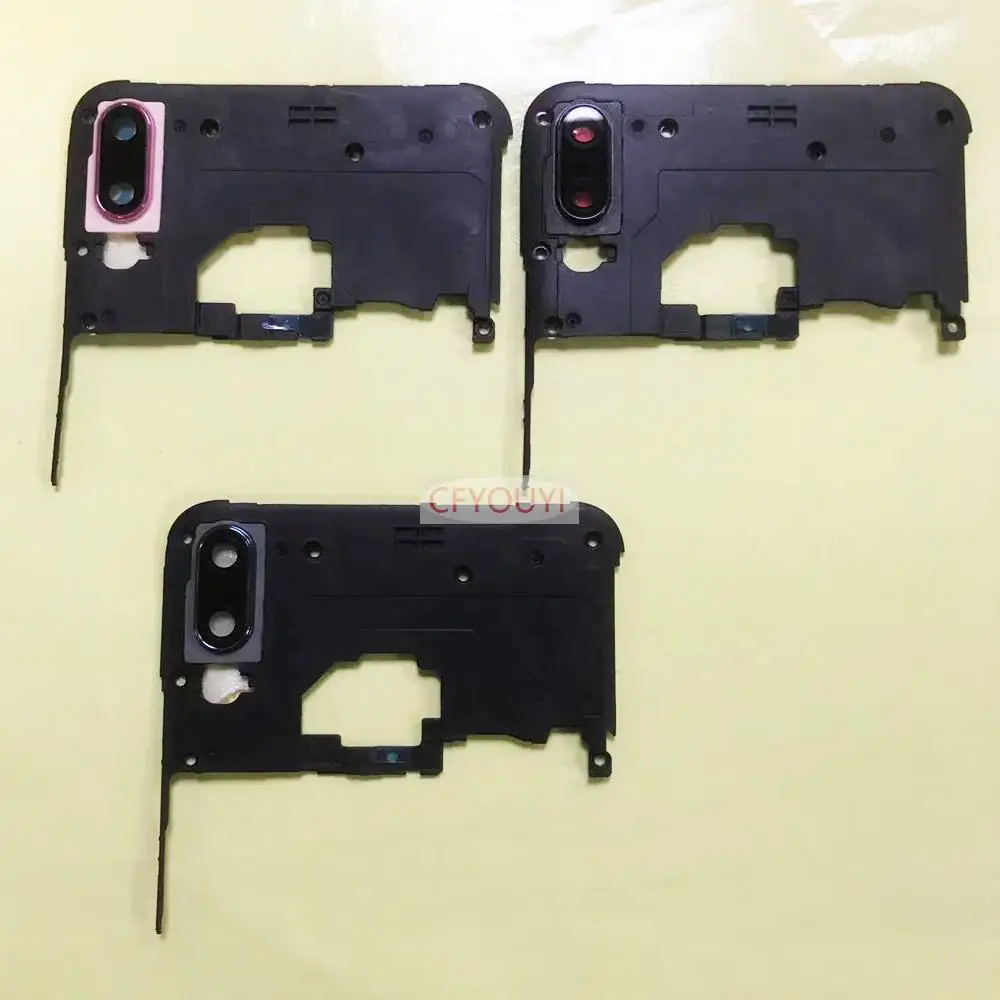 Rear Camera Lens Cover Glass Len with Plate Frame Cover For Huawei Y7 Prime (2019)