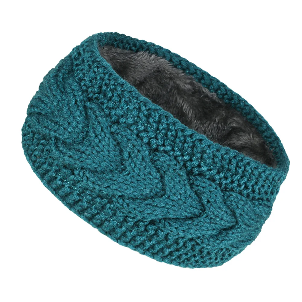 Winter Knitted Inner Layer with Velvet Windproof and Keepwarm Headband