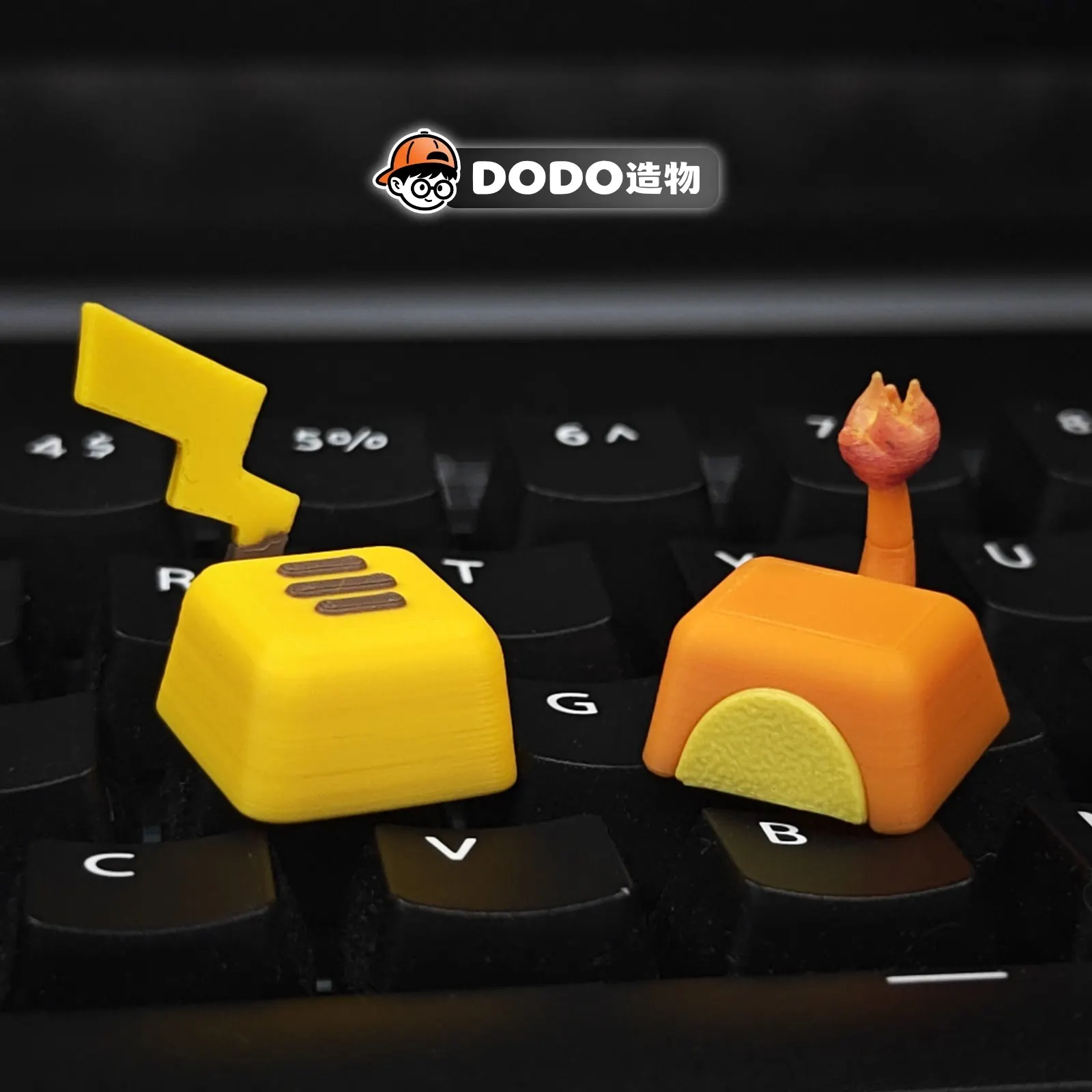 

Механические кейкапы для клавиатуры DIY PTCG Charmander: милые, персонализированные, для ПК, с крестообразным креплением, подарок-игрушка