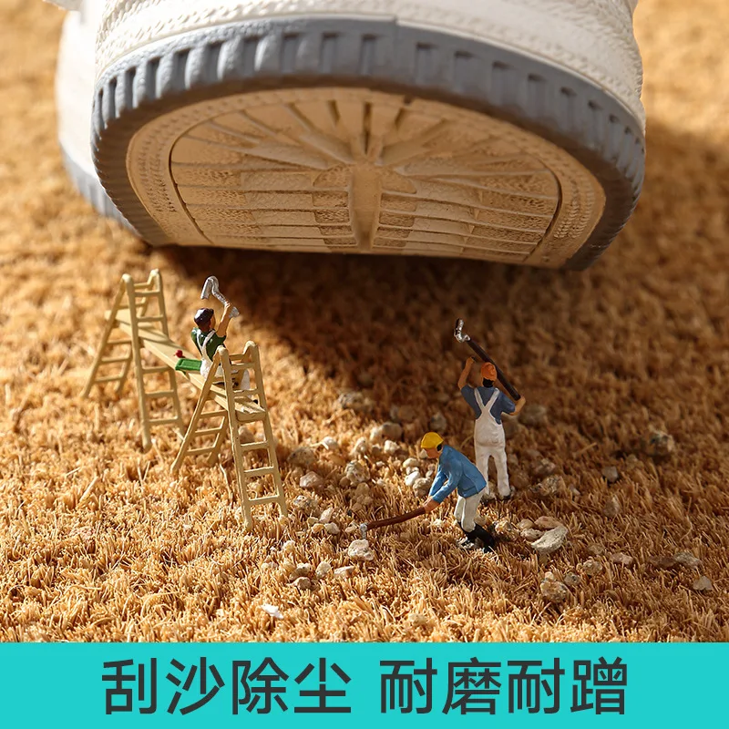 Welcome Doormats, Natural Coco Coir Mats with Non-Slip PVC Backing, Indoor Outdoor Mats for Home, Floor Mats for Door Decor