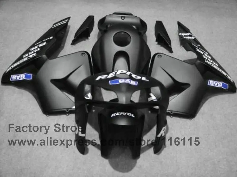 Injection Molding for HONDA CBR600RR fairings kit 2005 2006 CBR 600 RR 05 06 matte black repsol fairing