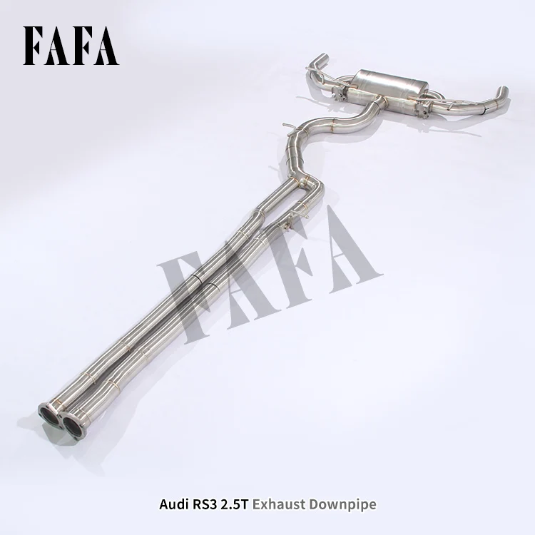 For  RS3 2.5T 2017-2023 High Polished Exhaust Pipe with Valve New Condition Cat Back Exhaust