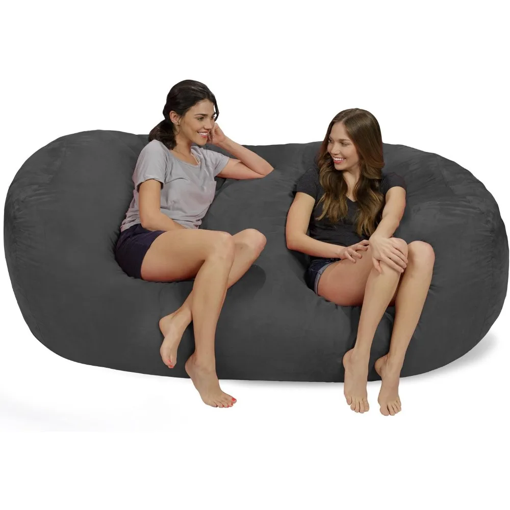 

Кресло-мешок из пены с эффектом памяти, большой, 7,5 футов, ультрамягкий, со съемным чехлом