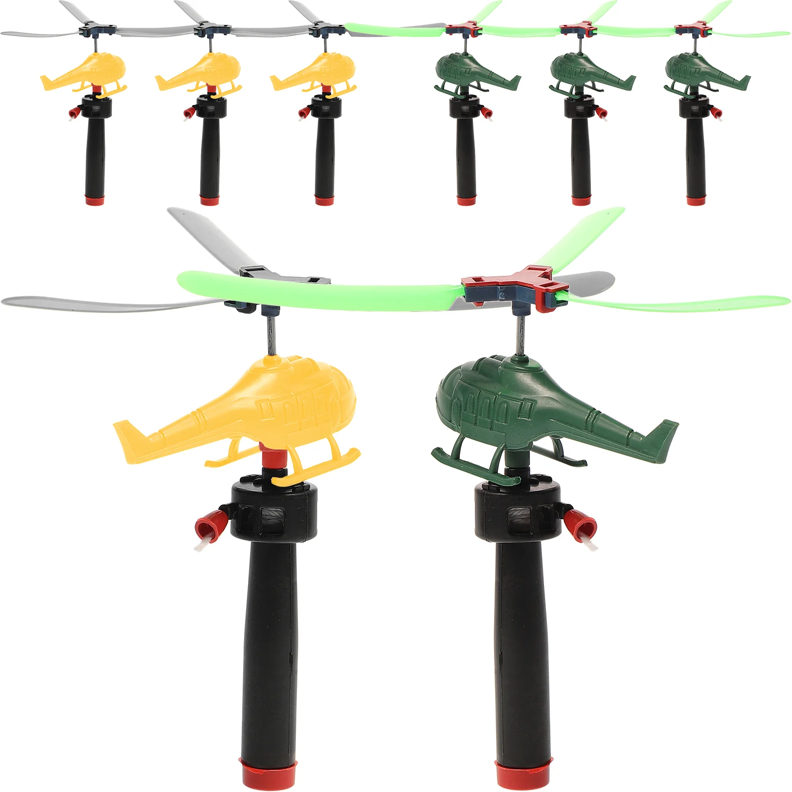 

8 Pcs Pull Line Airplane Toy Recreation Flying Toys Kids Interactive Children Helicopter