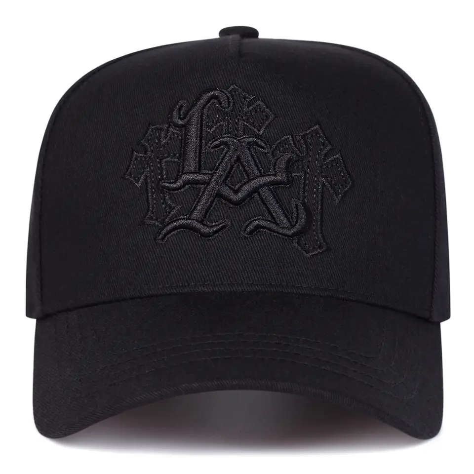 Unisex LA Letter Cross Embroidery Baseball Caps Spring and Autumn Outdoor Adjustable Casual Hats Sunscreen Hat Sports Cap - 3