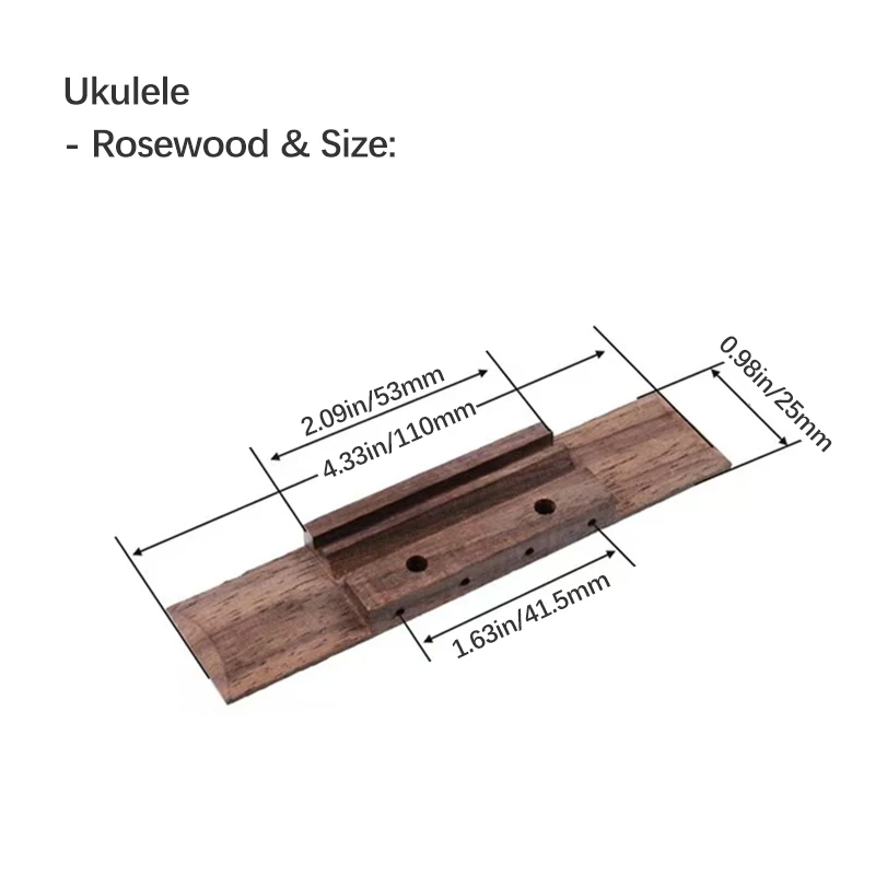Stegset aus Palisander für Akustikgitarre mit Stiften, Mutter und Sattel, obere untere Saitenkissen für Folk-/Klassiker-/Uku-Gitarrenzubehör – Detail 30