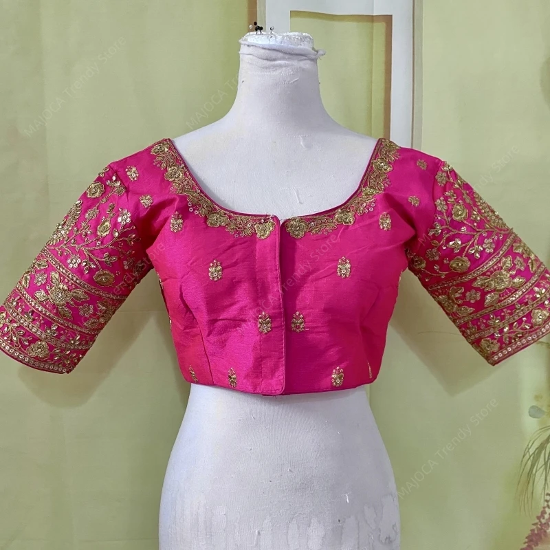 

Readymade Saree Blouse Designer Wedding Party Wear Sari Blouse Stitched Choli Tops Women