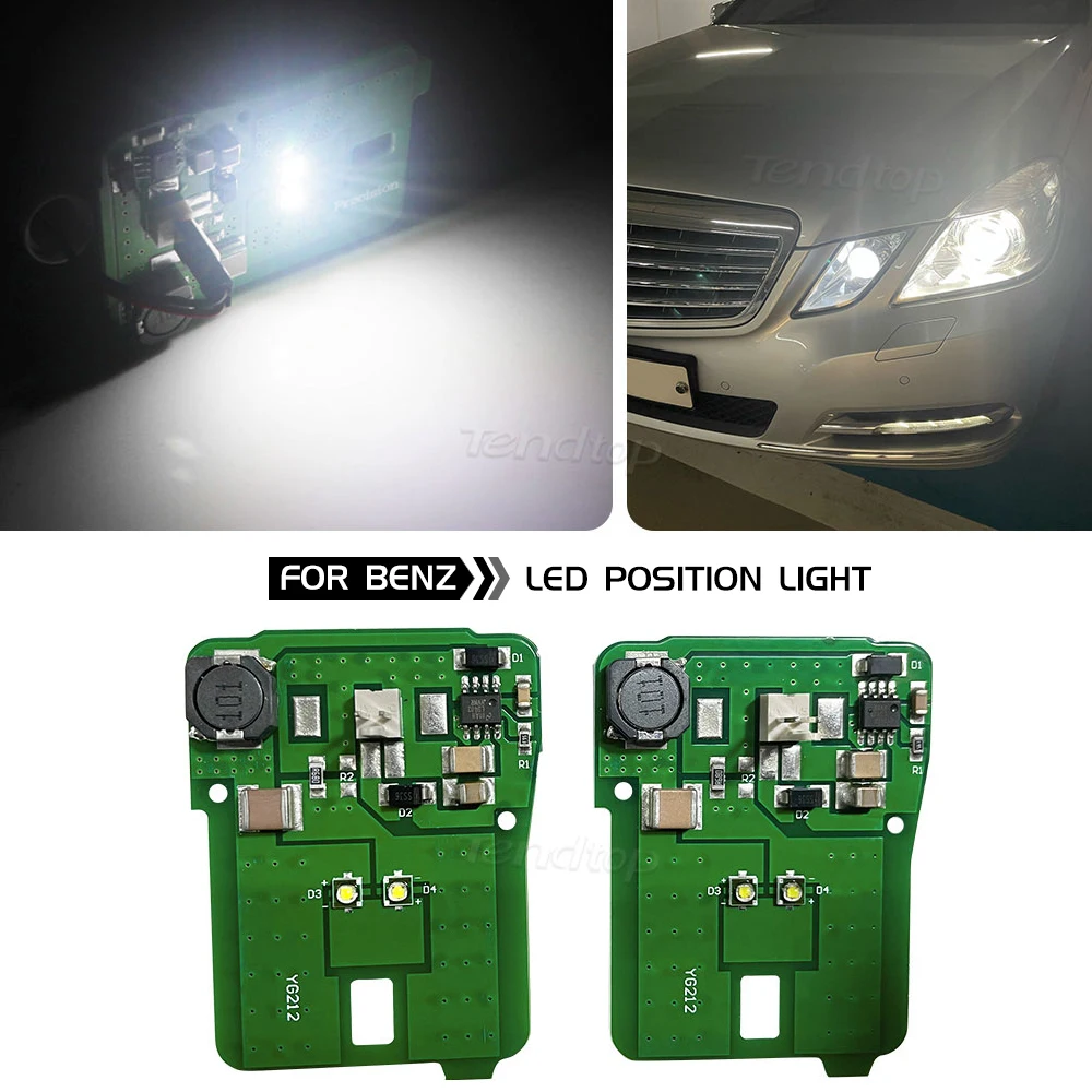 Xenon White LED Parking Position Headlights Circuit Boards Lamp For Mercedes Benz E-Class Sedan W212 C207 A207 W207 2010-2013