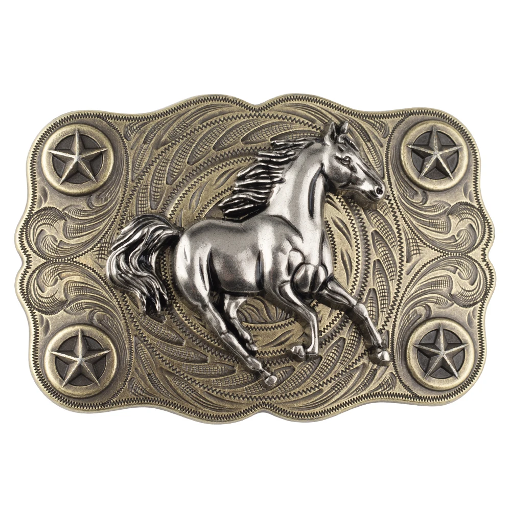 Men's Decorative Belt Buckle Animal Alloy Accessories Horse