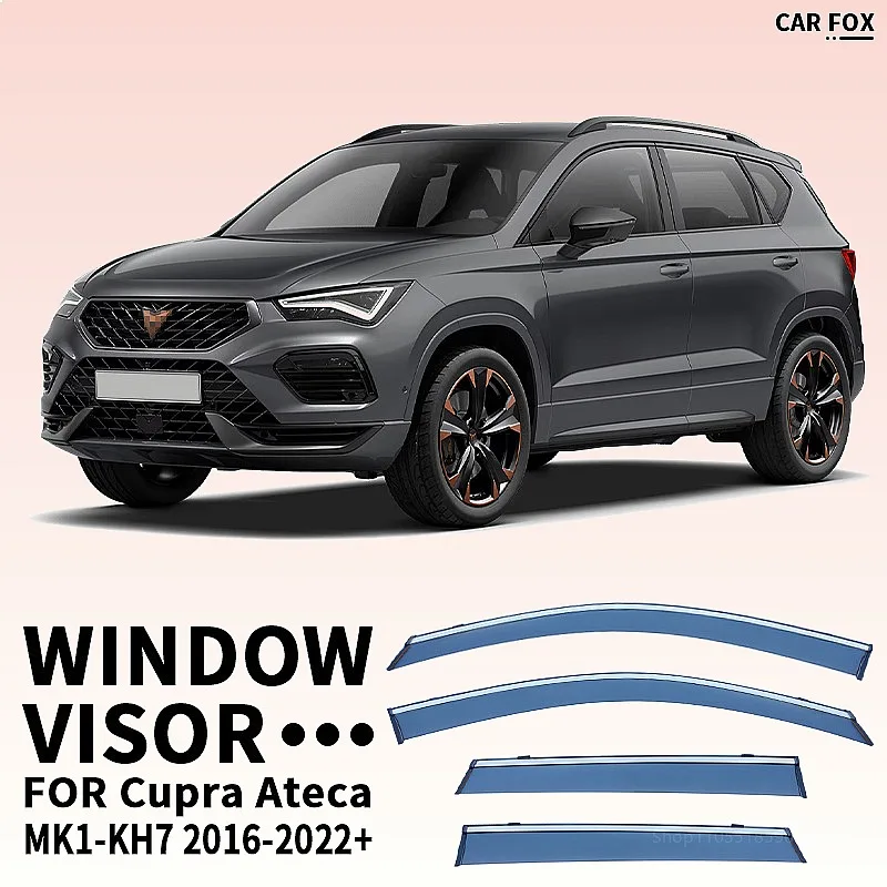 

For Seat Cupra Ateca 2016-2022 Window Visor Rain Sun Shade Side Deflector Car Styling Accessories