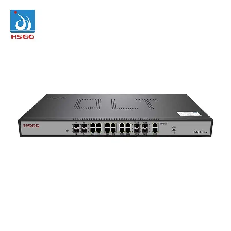 

HSGQ-XE04S Лидер продаж Ftth EPON 12G Волоконно-оптические линейные клеммы Оборудование 4 порты Pon OLT